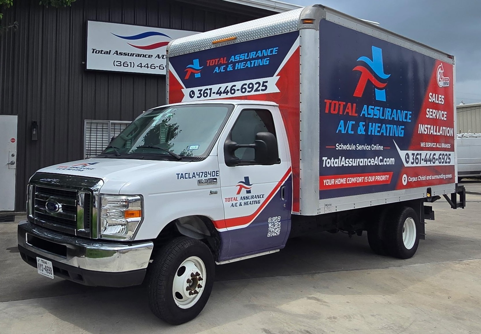 Total Assurance truck at shop